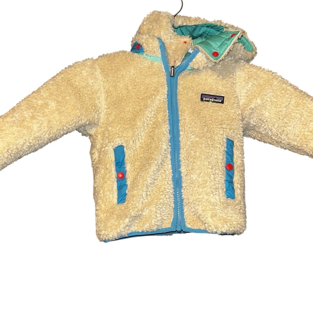 Patagonia toddler kids Reversible Tribbles Insulated Hoody coat size 2T - Picture 7 of 9